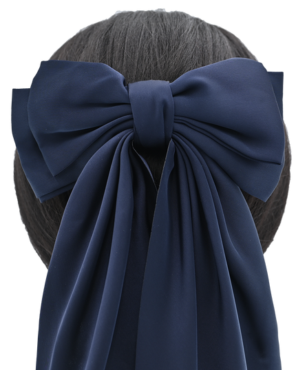 Satin Ribbon Flowing Bow Hairclip