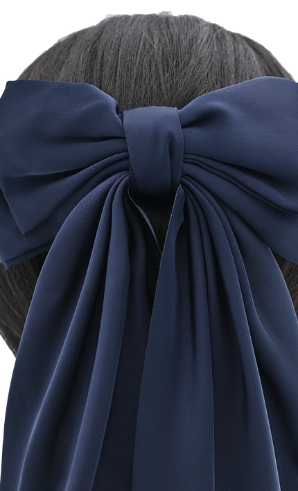 Satin Ribbon Flowing Bow Hairclip