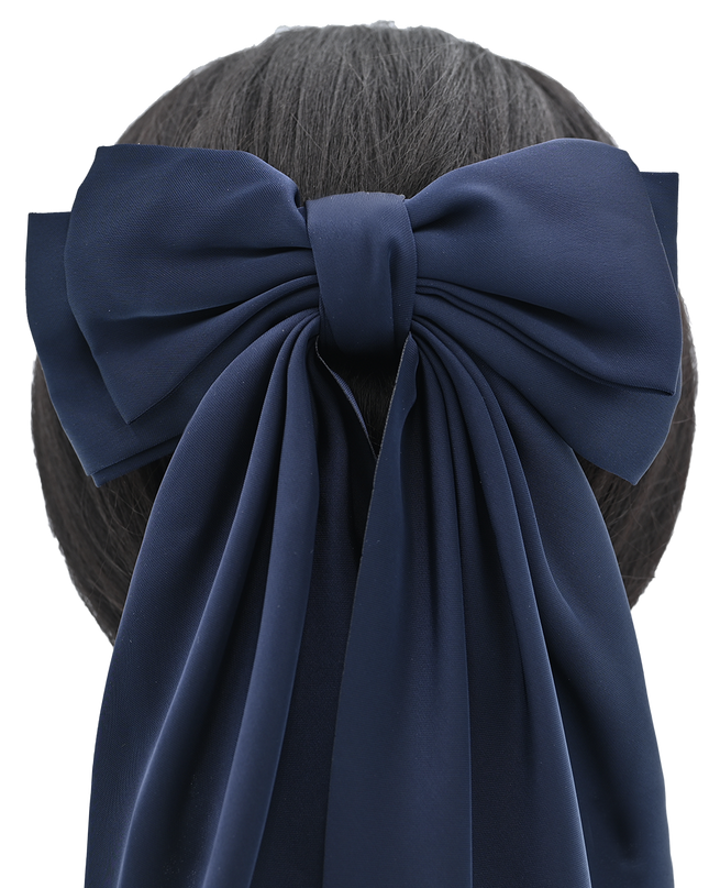 Satin Ribbon Flowing Bow Hairclip