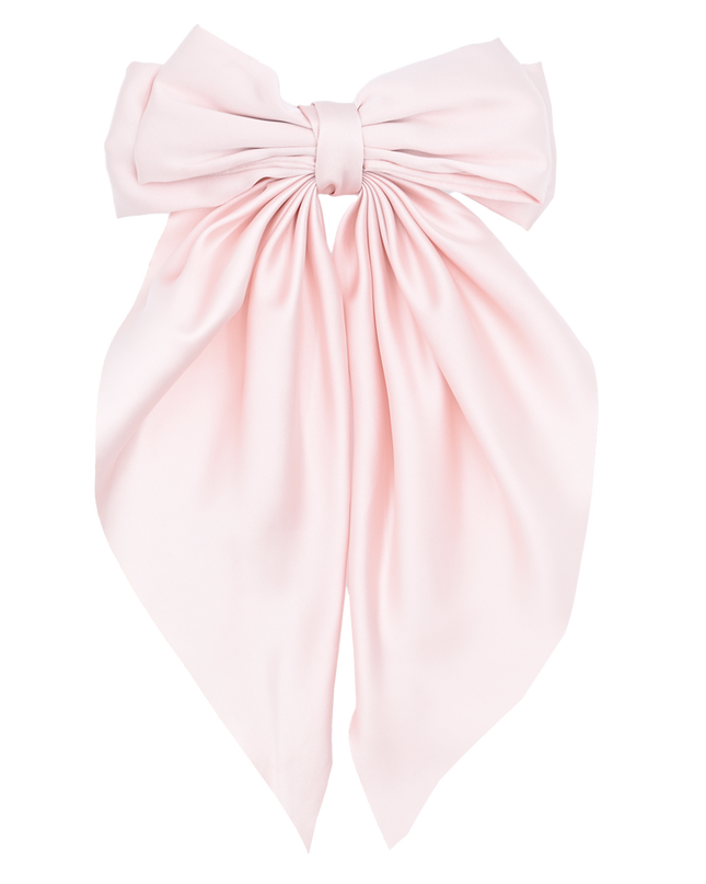 Satin Ribbon Flowing Bow Hairclip