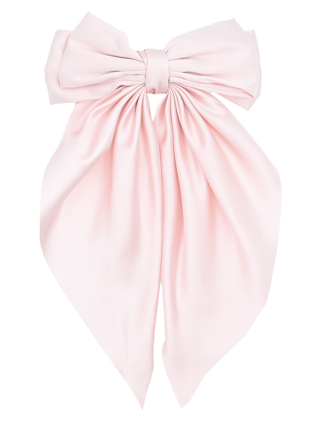 Tulleen-THC25002-Satin Ribbon Flowing Bow Hairclip