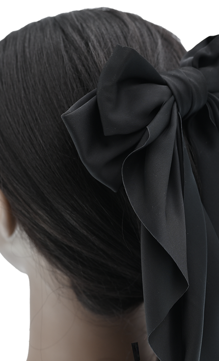 Satin Ribbon Flowing Bow Hairclip