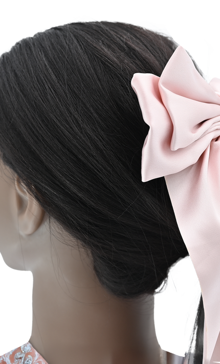 Satin Ribbon Flowing Bow Hairclip