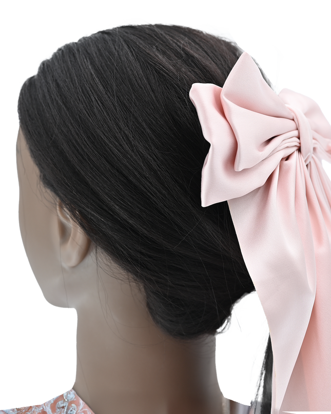 Satin Ribbon Flowing Bow Hairclip