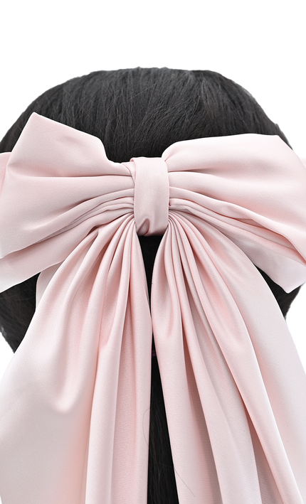 Satin Ribbon Flowing Bow Hairclip