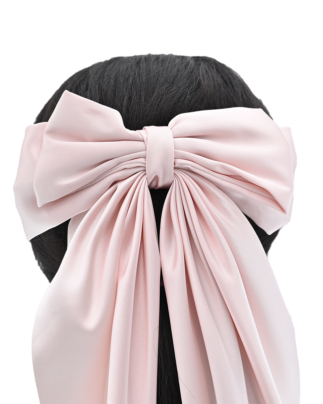 Satin Ribbon Flowing Bow Hairclip