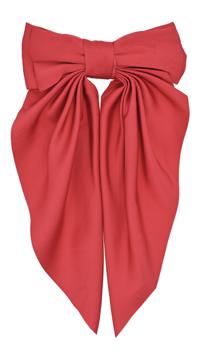 Satin Ribbon Flowing Bow Hairclip