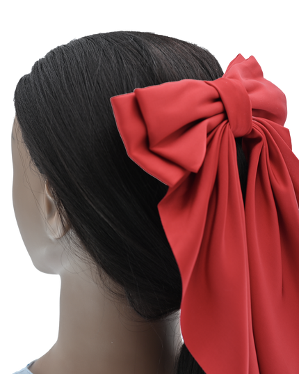 Satin Ribbon Flowing Bow Hairclip