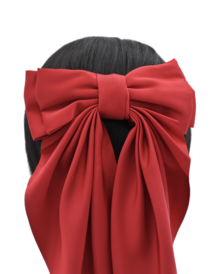 Satin Ribbon Flowing Bow Hairclip