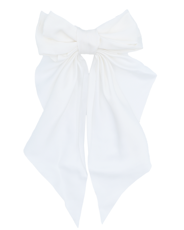 Satin Ribbon Flowing Bow Hairclip