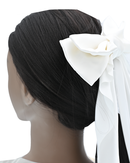 Satin Ribbon Flowing Bow Hairclip