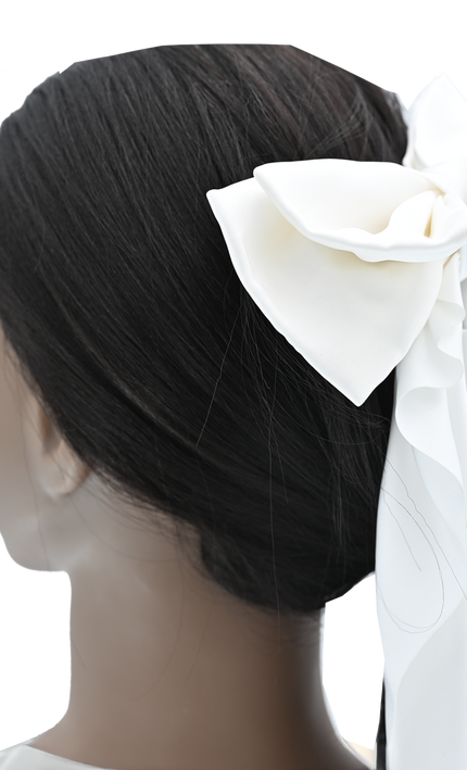 Satin Ribbon Flowing Bow Hairclip