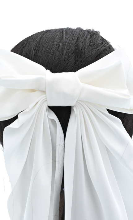 Satin Ribbon Flowing Bow Hairclip