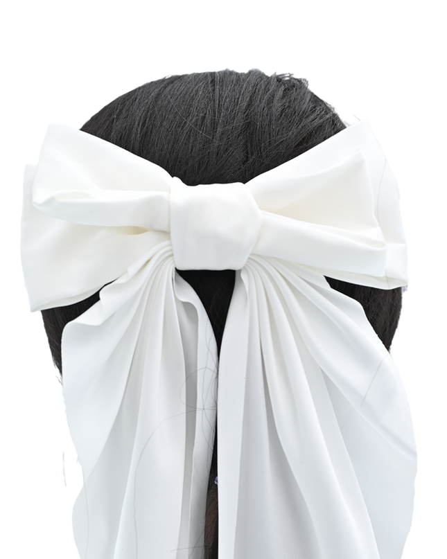 Satin Ribbon Flowing Bow Hairclip