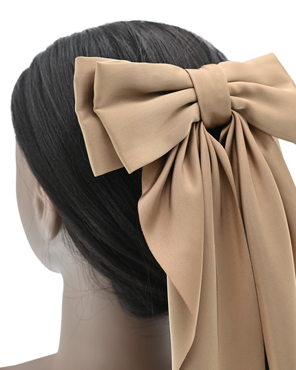 Satin Ribbon Flowing Bow Hairclip