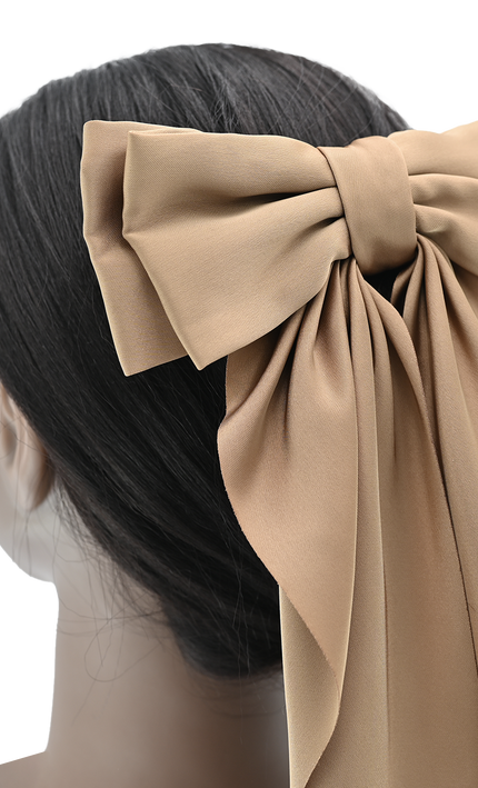 Satin Ribbon Flowing Bow Hairclip