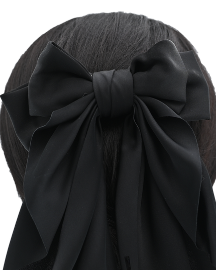Satin Ribbon Flowing Bow Hairclip