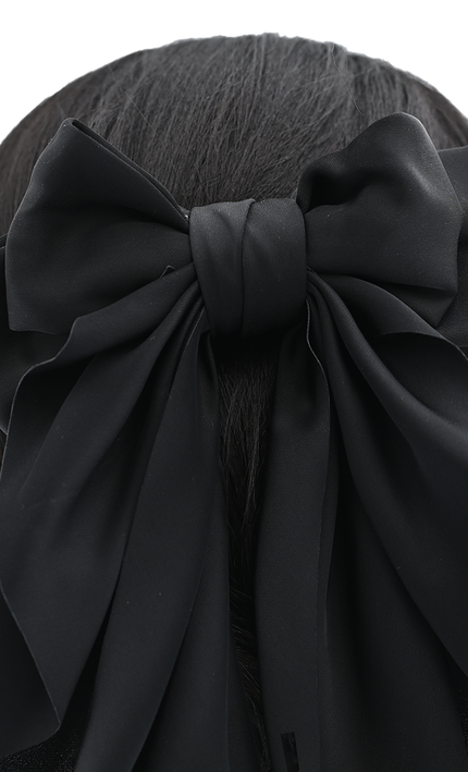 Satin Ribbon Flowing Bow Hairclip