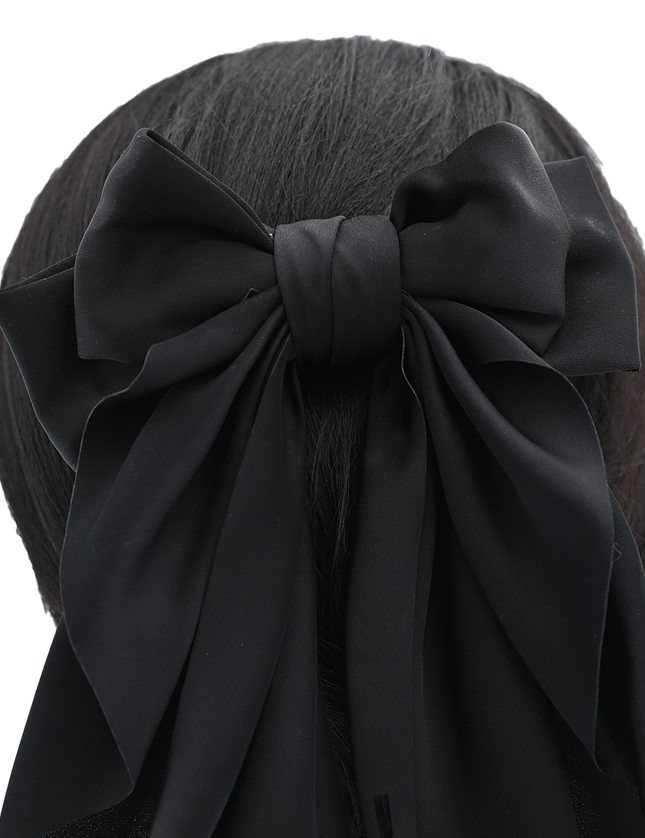 Satin Ribbon Flowing Bow Hairclip