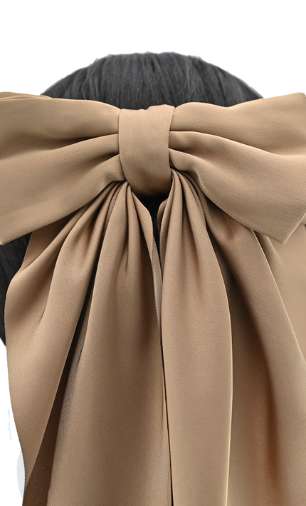 Satin Ribbon Flowing Bow Hairclip
