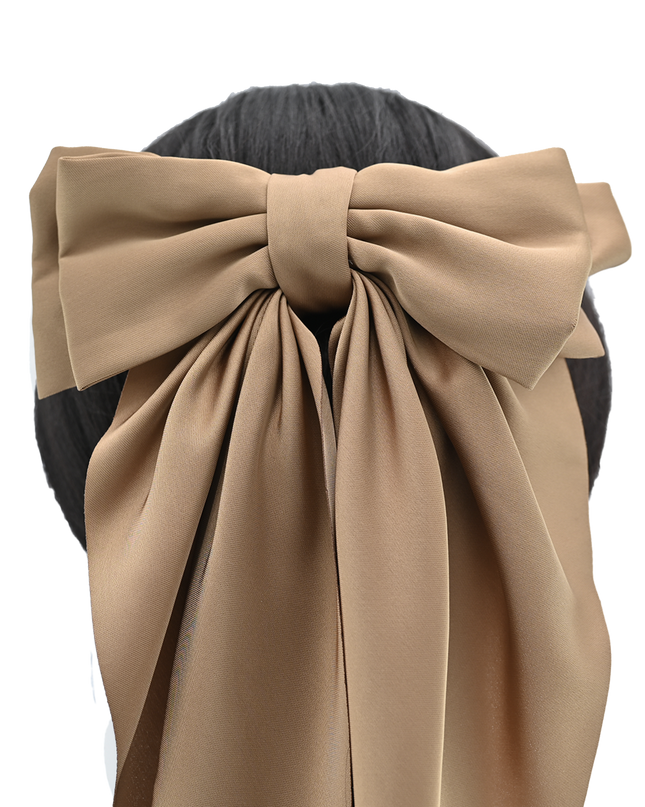 Satin Ribbon Flowing Bow Hairclip