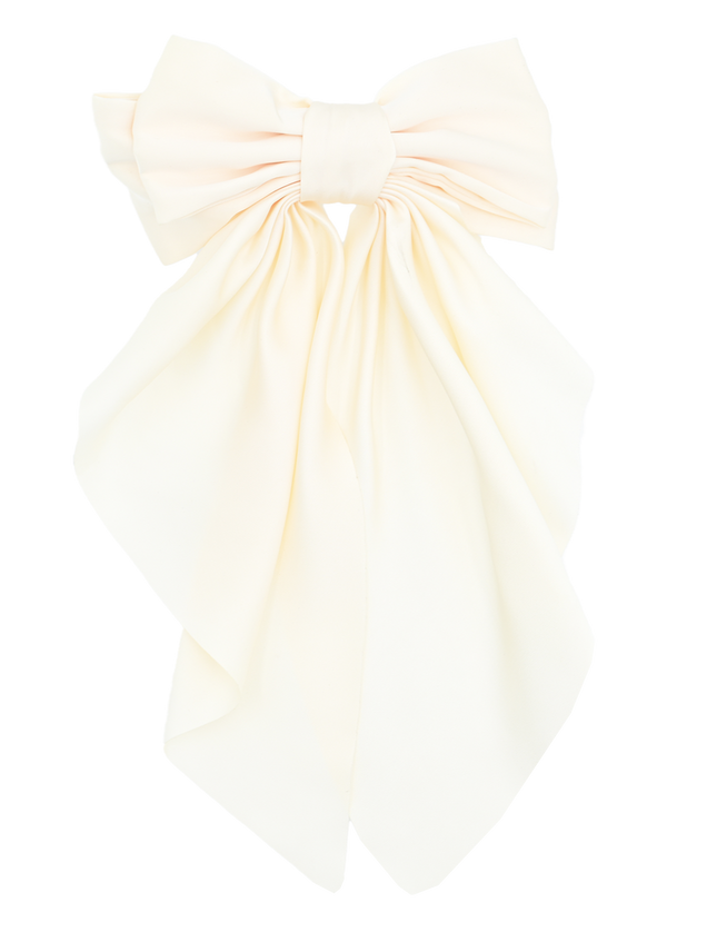 Tulleen-THC25002-Satin Ribbon Flowing Bow Hairclip