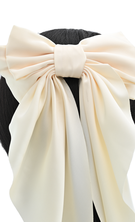 Satin Ribbon Flowing Bow Hairclip