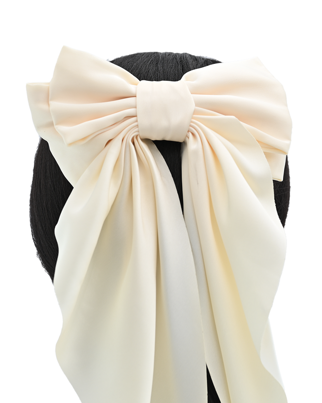 Satin Ribbon Flowing Bow Hairclip