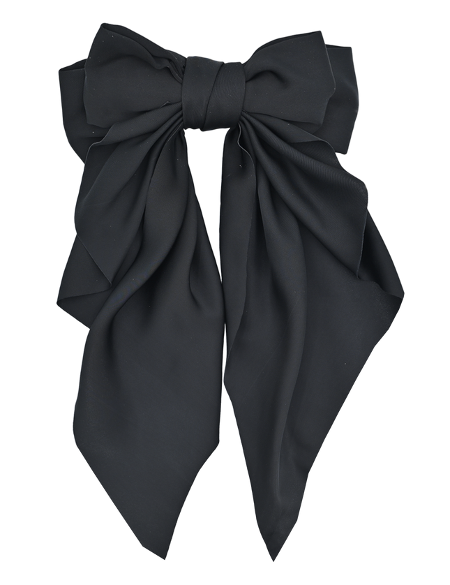 Tulleen-THC25002-Satin Ribbon Flowing Bow Hairclip