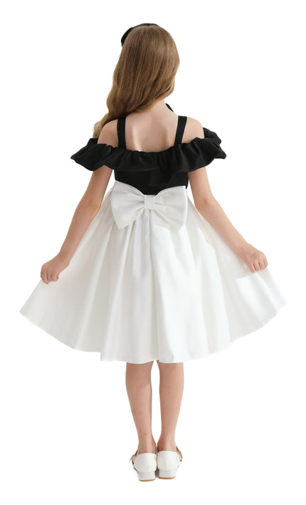 White Marbella Summer Bow Dress