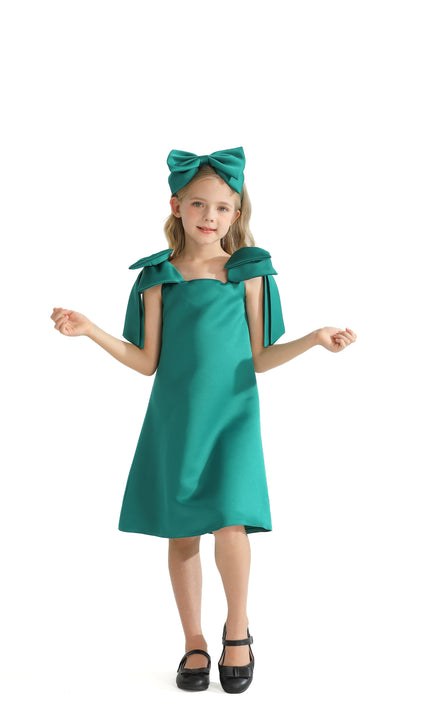 kids-atelier-tulleen-kid-girl-green-luneta-off-shoulder-bow-dress-tmc-24005-green