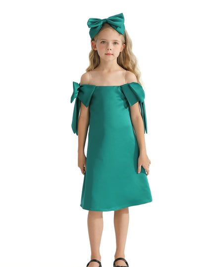 kids-atelier-tulleen-kid-girl-green-luneta-off-shoulder-bow-dress-tmc-24005-green