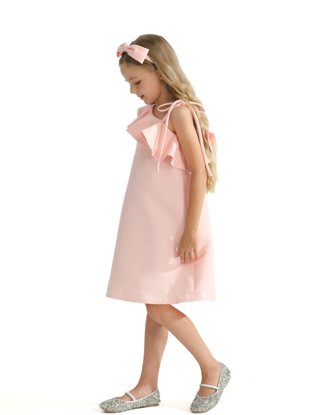 Pink Petulla Off Shoulder Ruffle Dress