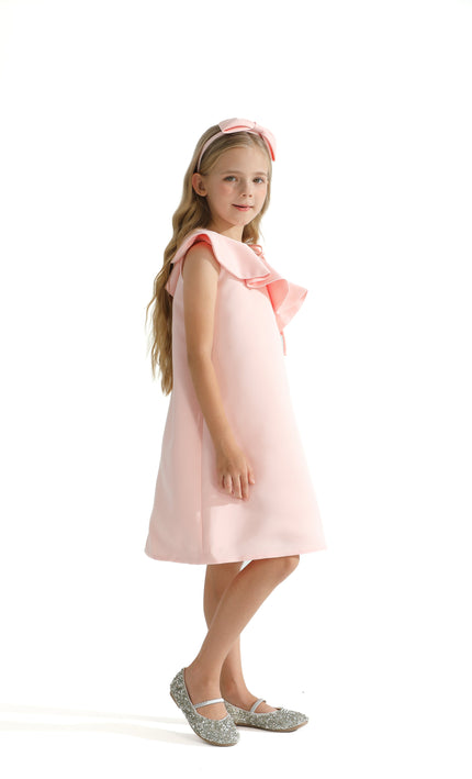 Pink Petulla Off Shoulder Ruffle Dress