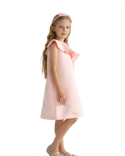 Pink Petulla Off Shoulder Ruffle Dress