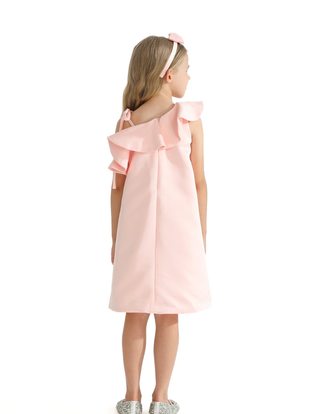 Pink Petulla Off Shoulder Ruffle Dress