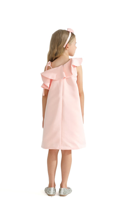 Pink Petulla Off Shoulder Ruffle Dress