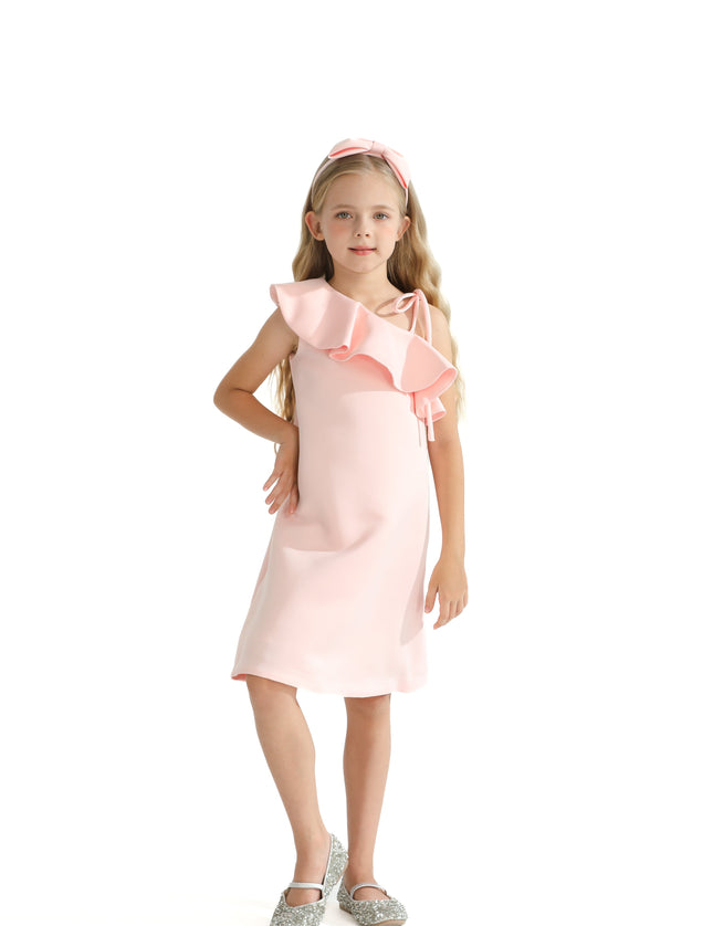 Pink Petulla Off Shoulder Ruffle Dress