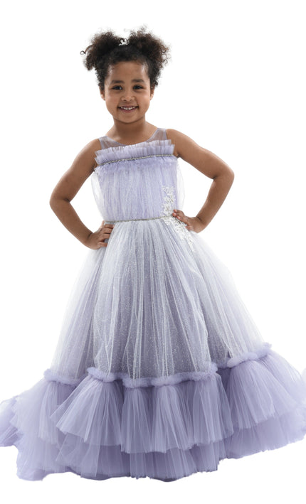 Purple Thelma Tulle Gown