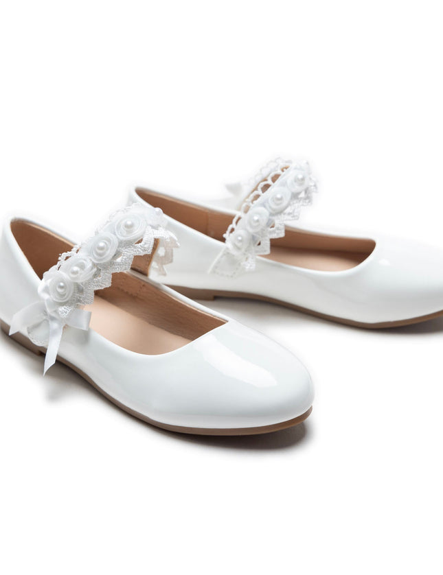 kidsatelier-Tulleen-White-Patent-Rose-Pearl-Doily-Flats-Tulleen-TSM42001-White-3