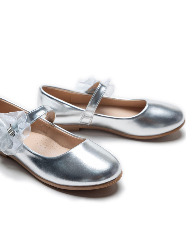 kidsatelier-Tulleen-Silver Cross Banded Ribbon Flats-TSM42002-Silver-3