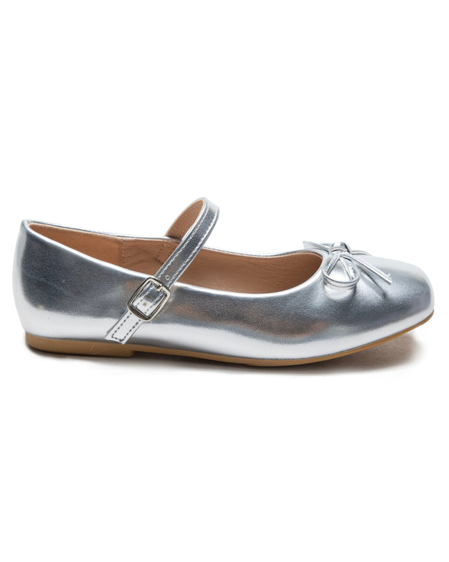 Silver Julietta Bow Flats