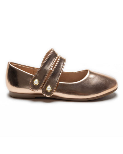 Champagne Dorothea Banded Patent Flats