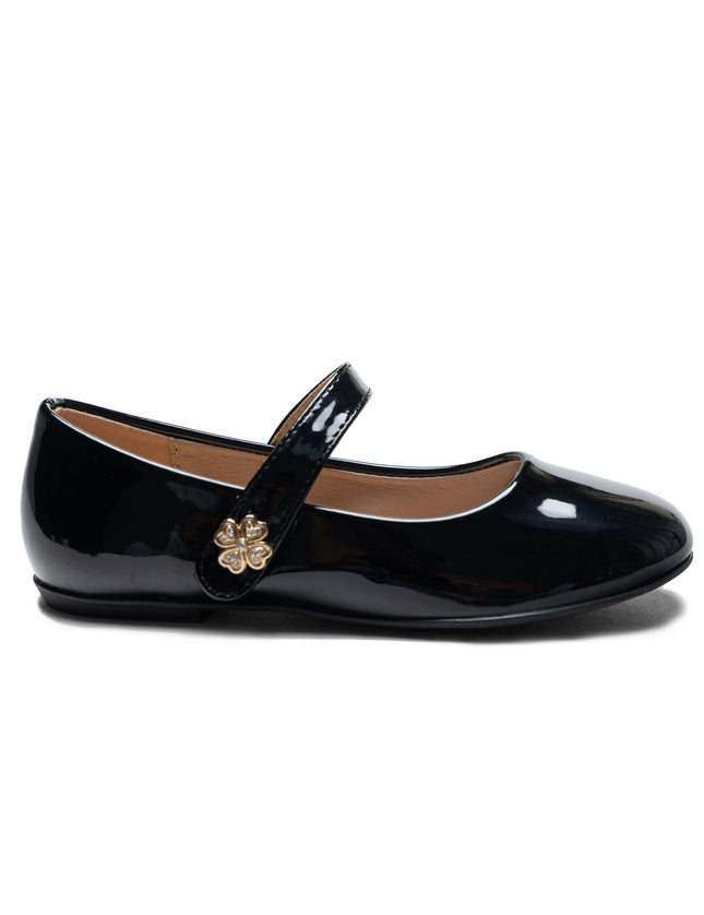 Kidsatelier-Tulleen-TSM42009-Black-maleia-clover-charm-flats
