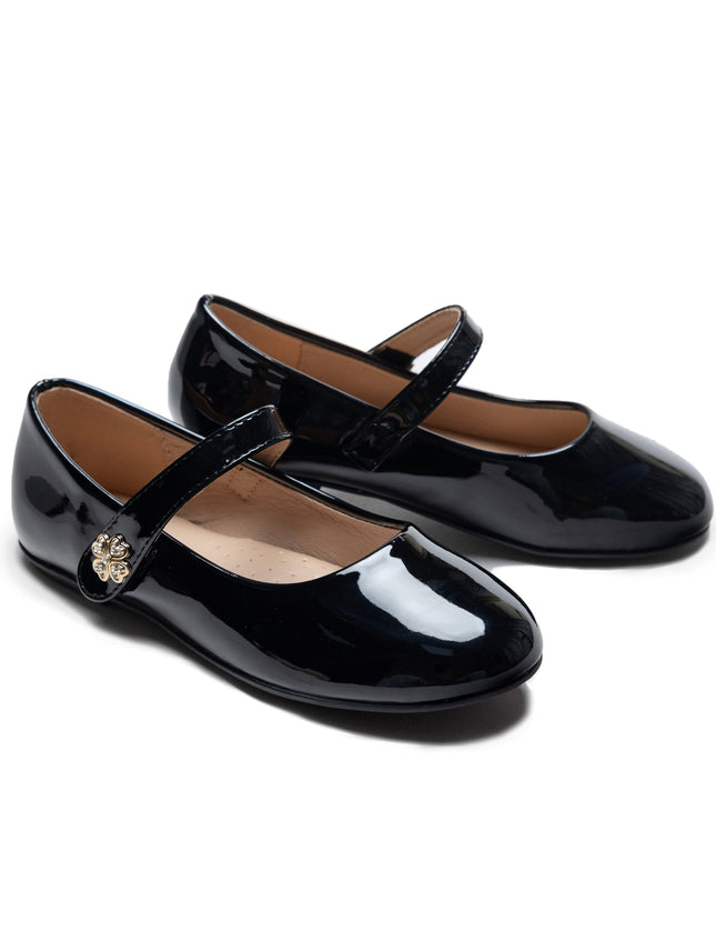 Kidsatelier-Tulleen-TSM42009-Black-maleia-clover-charm-flats