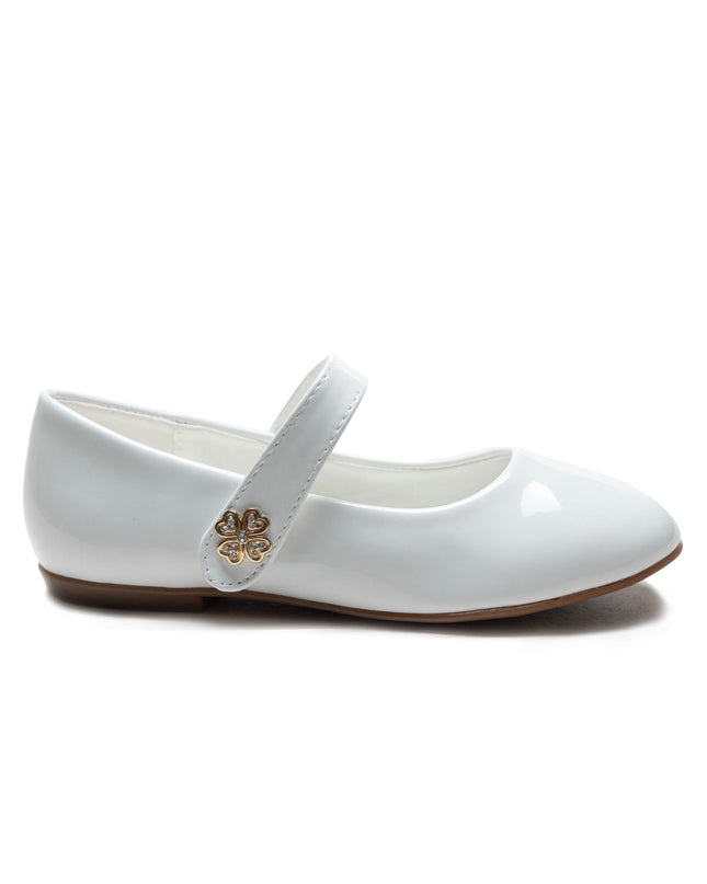 White Maleia Clover Charm Flats