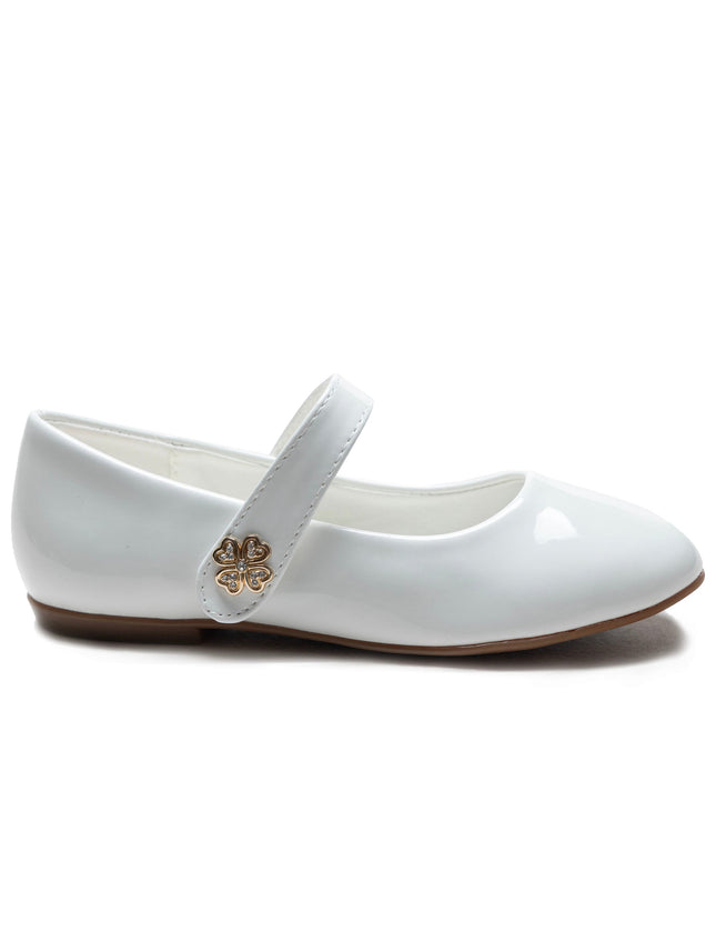 Kidsatelier-Tulleen-TSM42009-White-maleia-clover-charm-flats
