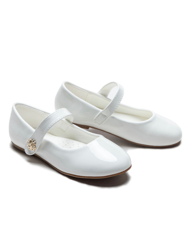 White Maleia Clover Charm Flats