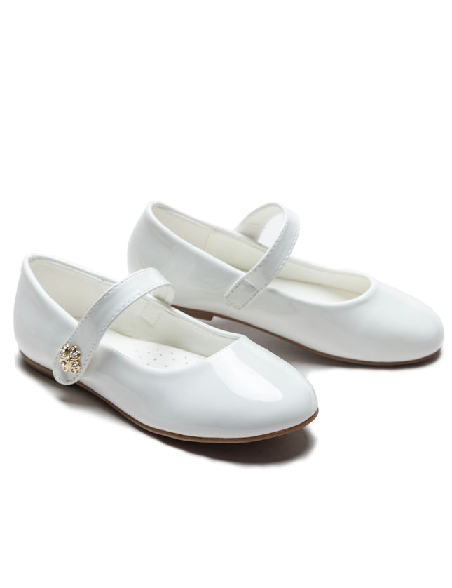 Kidsatelier-Tulleen-TSM42009-White-maleia-clover-charm-flats
