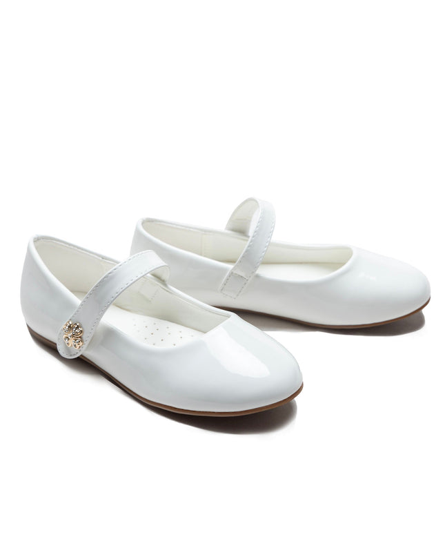 White Maleia Clover Charm Flats
